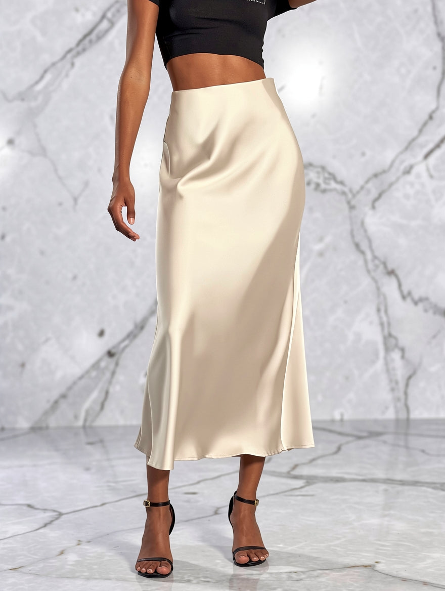 LUNA Satin Skirt